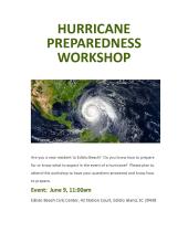 2023 Hurricane Preparedness Workshop