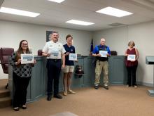 Starfish Awards received at Town Council meeting on July 8, 2021