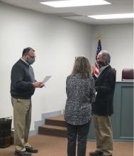 Swearing in of Councilman Renner